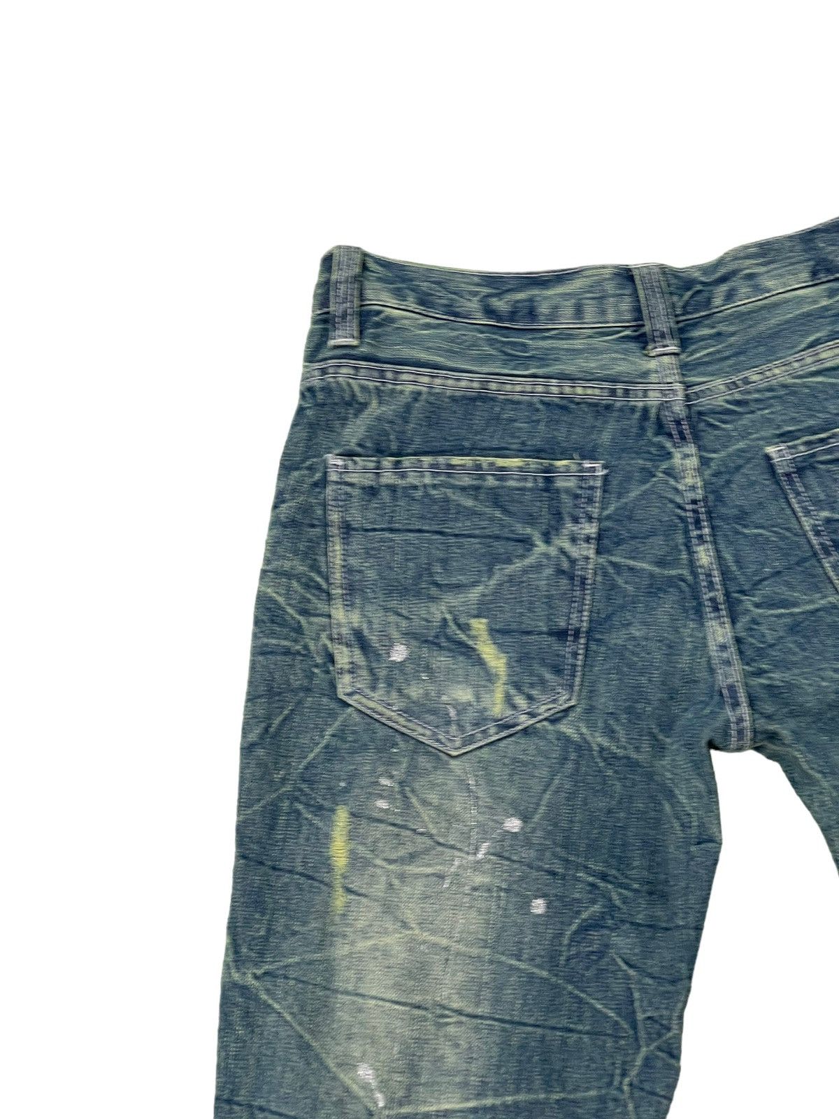 Japanese Brand Flare Jeans Nylaus Distress Low Rise Acid Wash Painted 5🟦5 Size US 30 / EU 46 - 19 Thumbnail