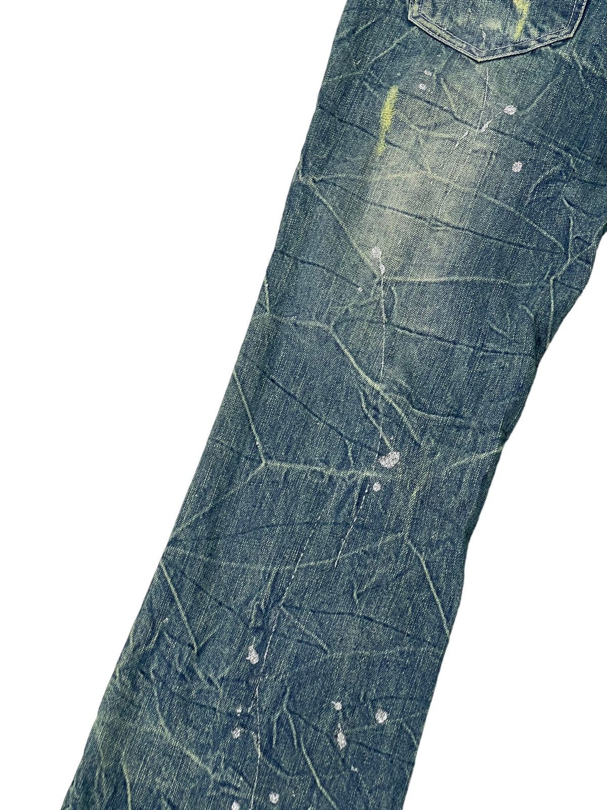 Japanese Brand Flare Jeans Nylaus Distress Low Rise Acid Wash Painted 5🟦5 Size US 30 / EU 46 - 17 Thumbnail