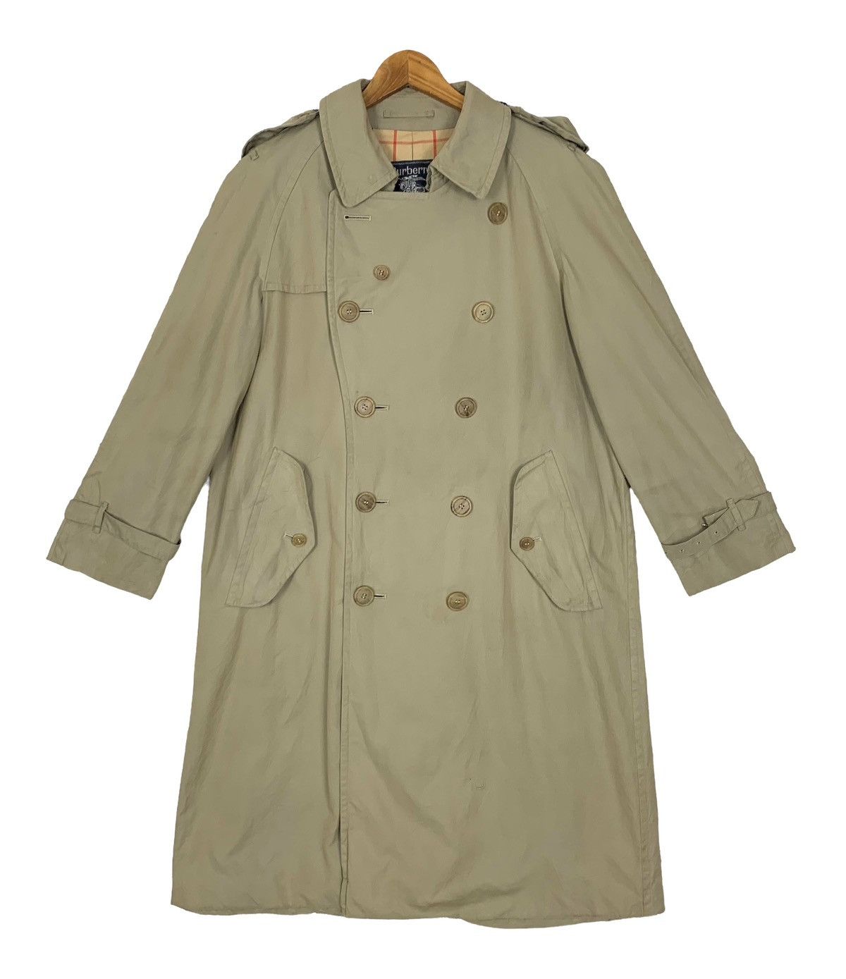 Luxury Burberry Nova Check Blue Tags Men’s Trench Coat