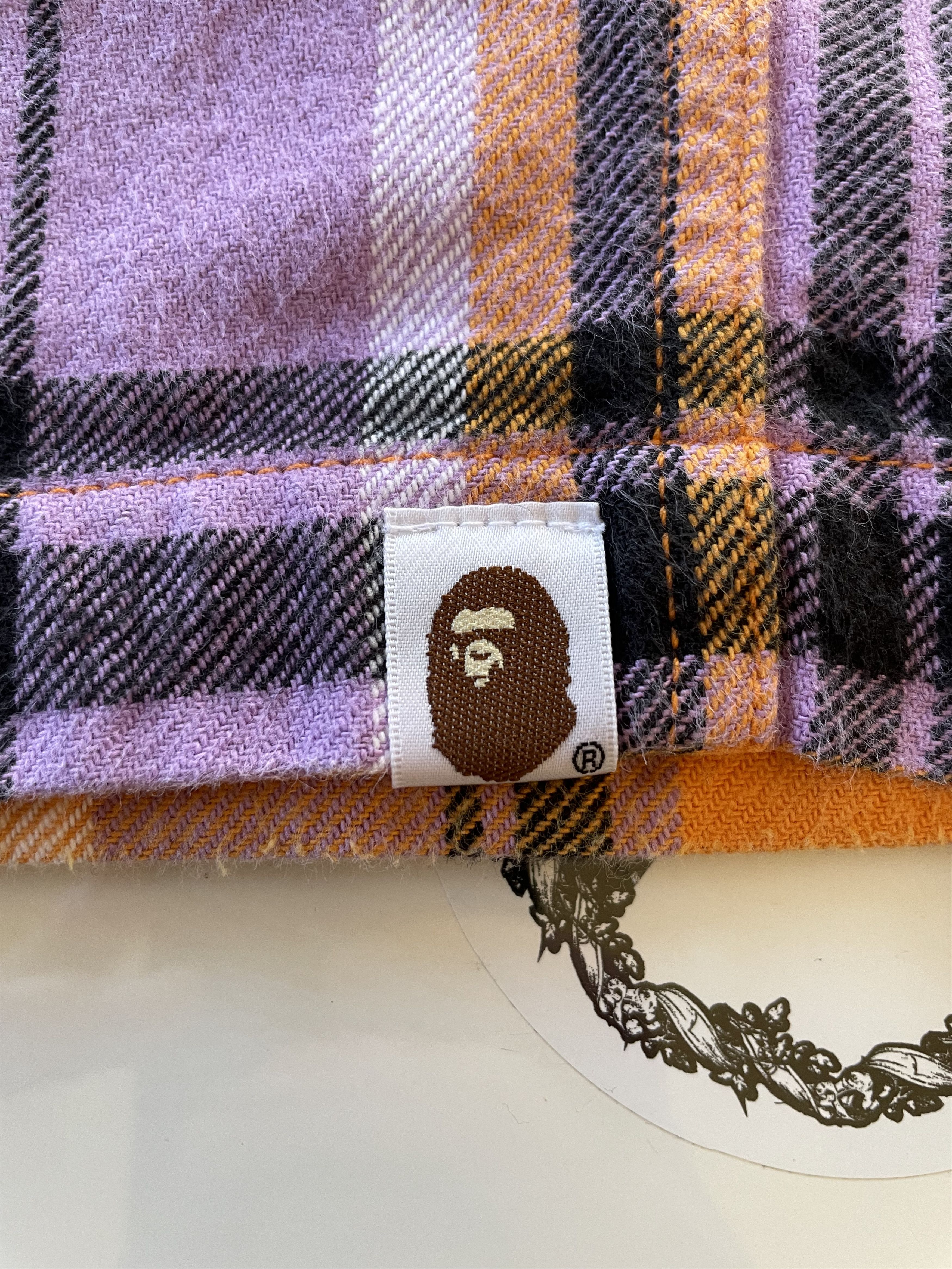 Bape × Nigo × Vintage Bape A Bathing Ape Plaid Shorts Orange / Pink / White Size US 36 / EU 52 - 7 Thumbnail