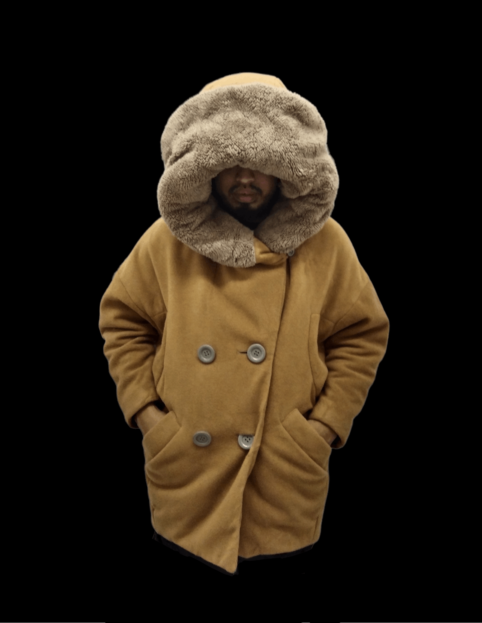 VERY RARE🔥MERCIBEAUCOUP ISSEY MIYAKI FUR COLLAR PEACOCK