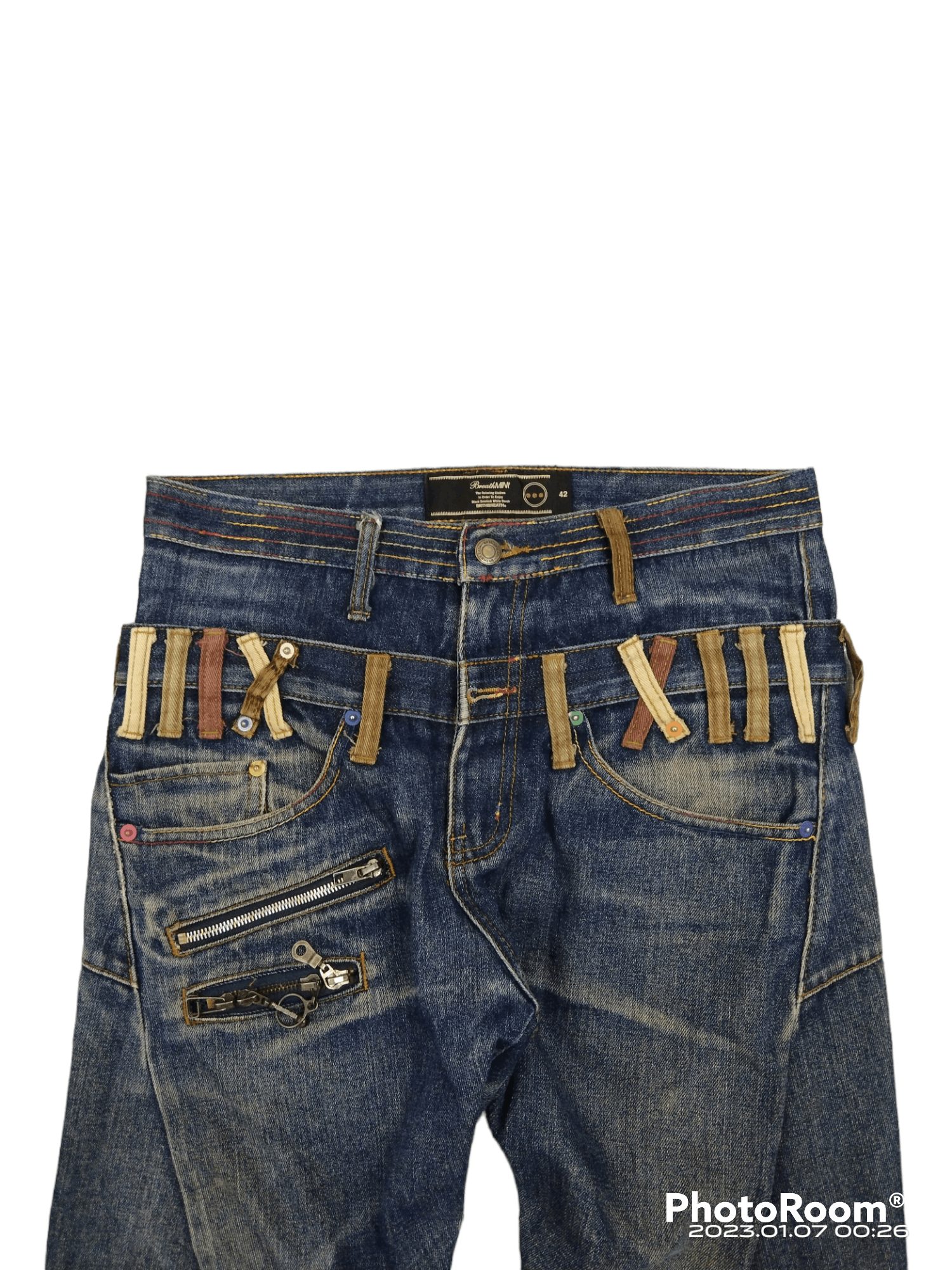 Japanese Brand BREATHMINT🔥DISTRESSED TWIST TACTICAL DOUBLE WAIST Size US 31 - 3 Thumbnail