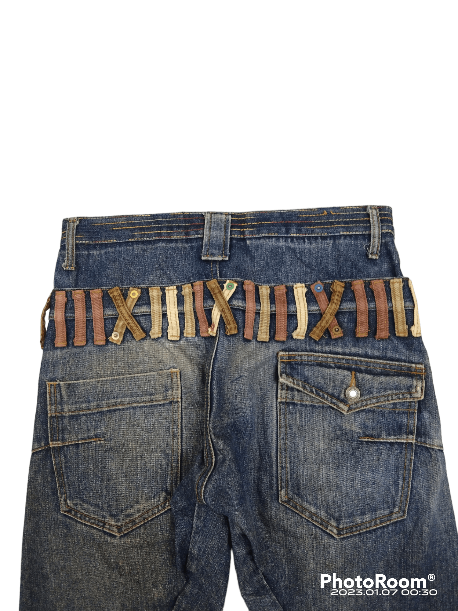 Japanese Brand BREATHMINT🔥DISTRESSED TWIST TACTICAL DOUBLE WAIST Size US 31 - 4 Thumbnail