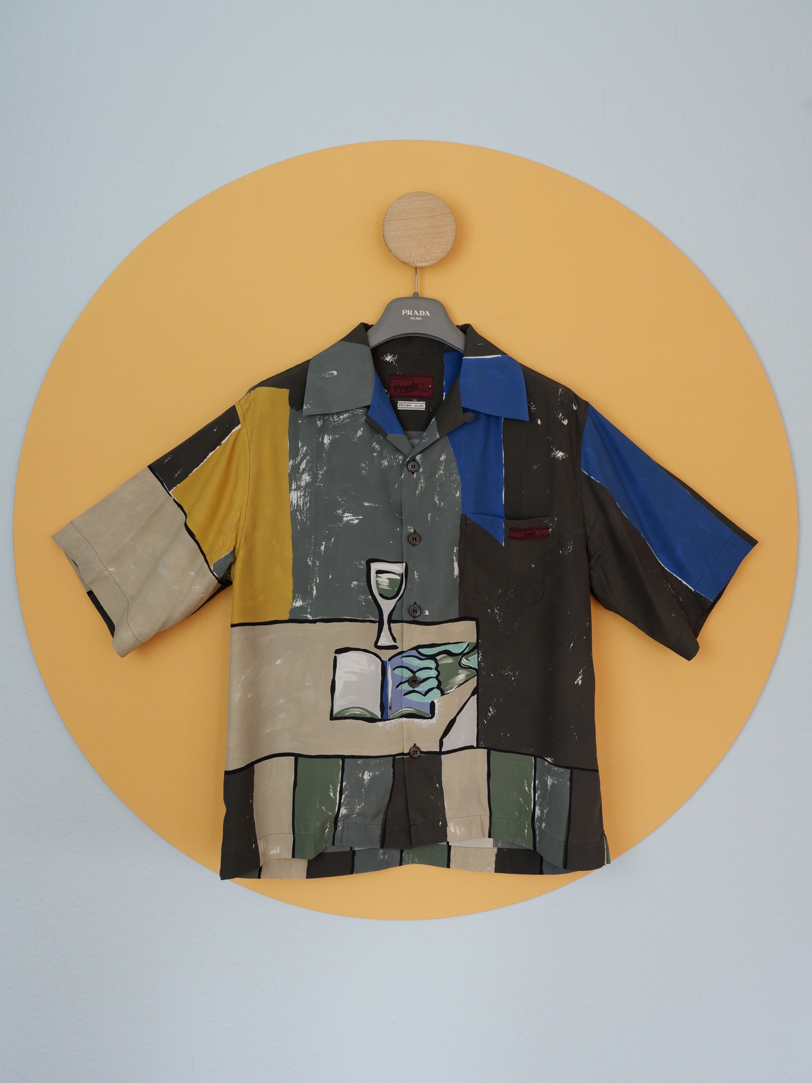 Prada Last drop! Iconic AW17 Prada Artist Bowling Shirt Size US S / EU 44-46 / 1 - 1 Thumbnail