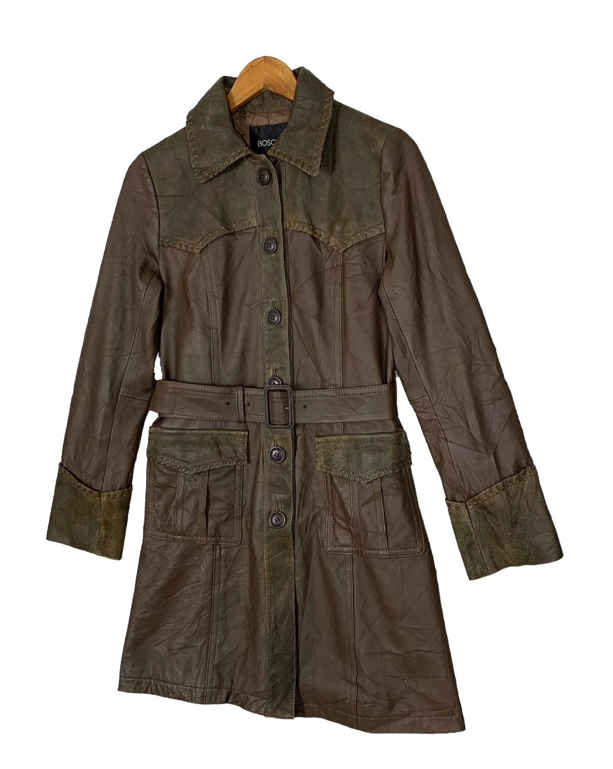 Leather Vintage Bosch Women Leather Trench Coat Size 38 Size S / US 4 / IT 40 - 4 Thumbnail