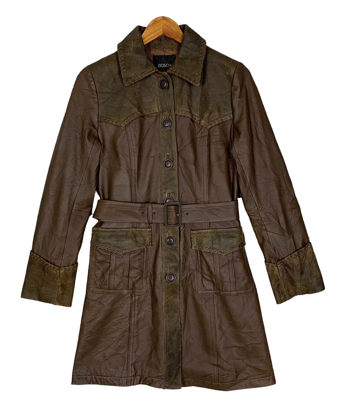 Leather Vintage Bosch Women Leather Trench Coat Size 38 Size S / US 4 / IT 40 - 1 Thumbnail