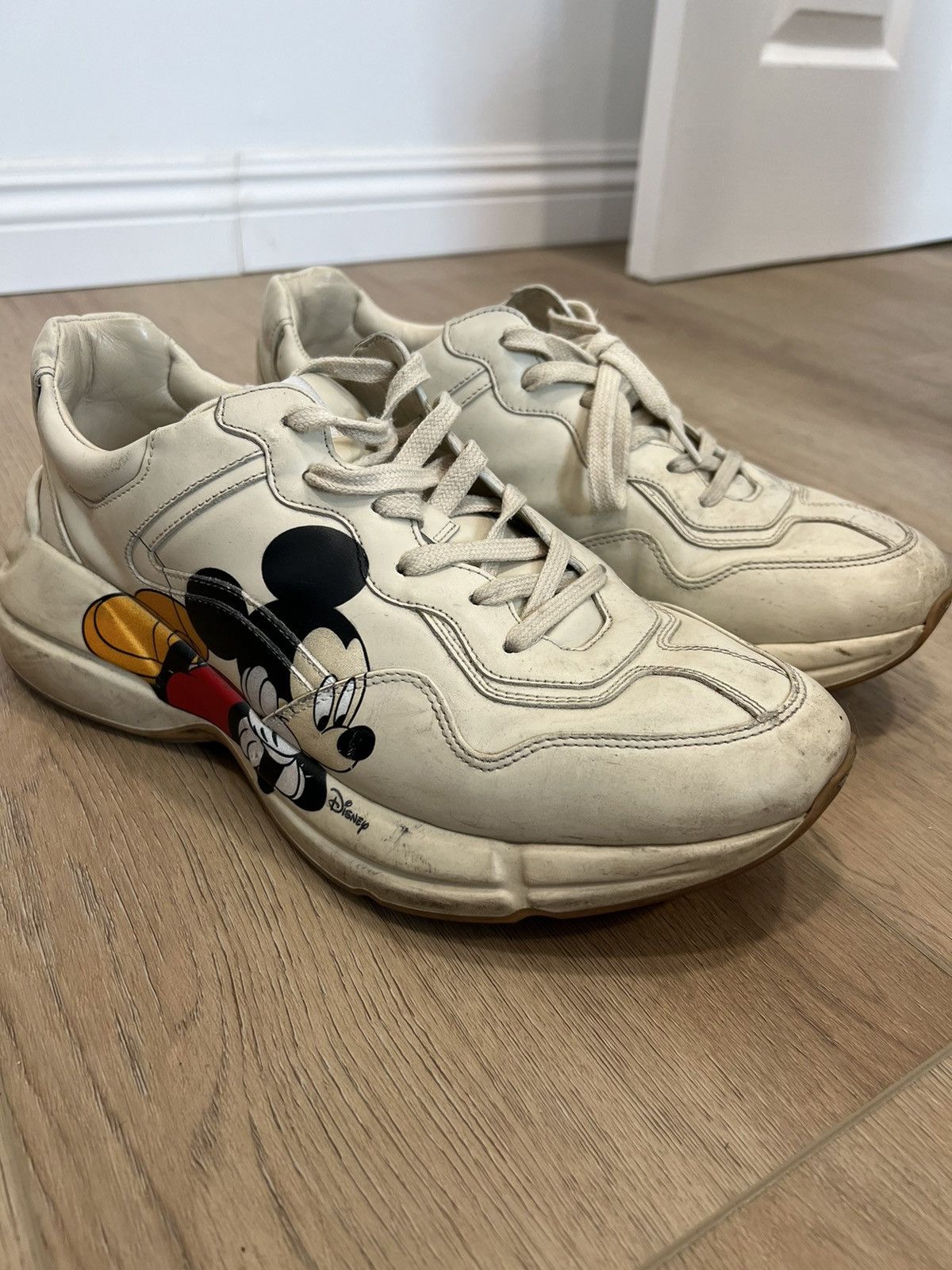 Disney × Gucci Mickey rython disney sneakers | Grailed