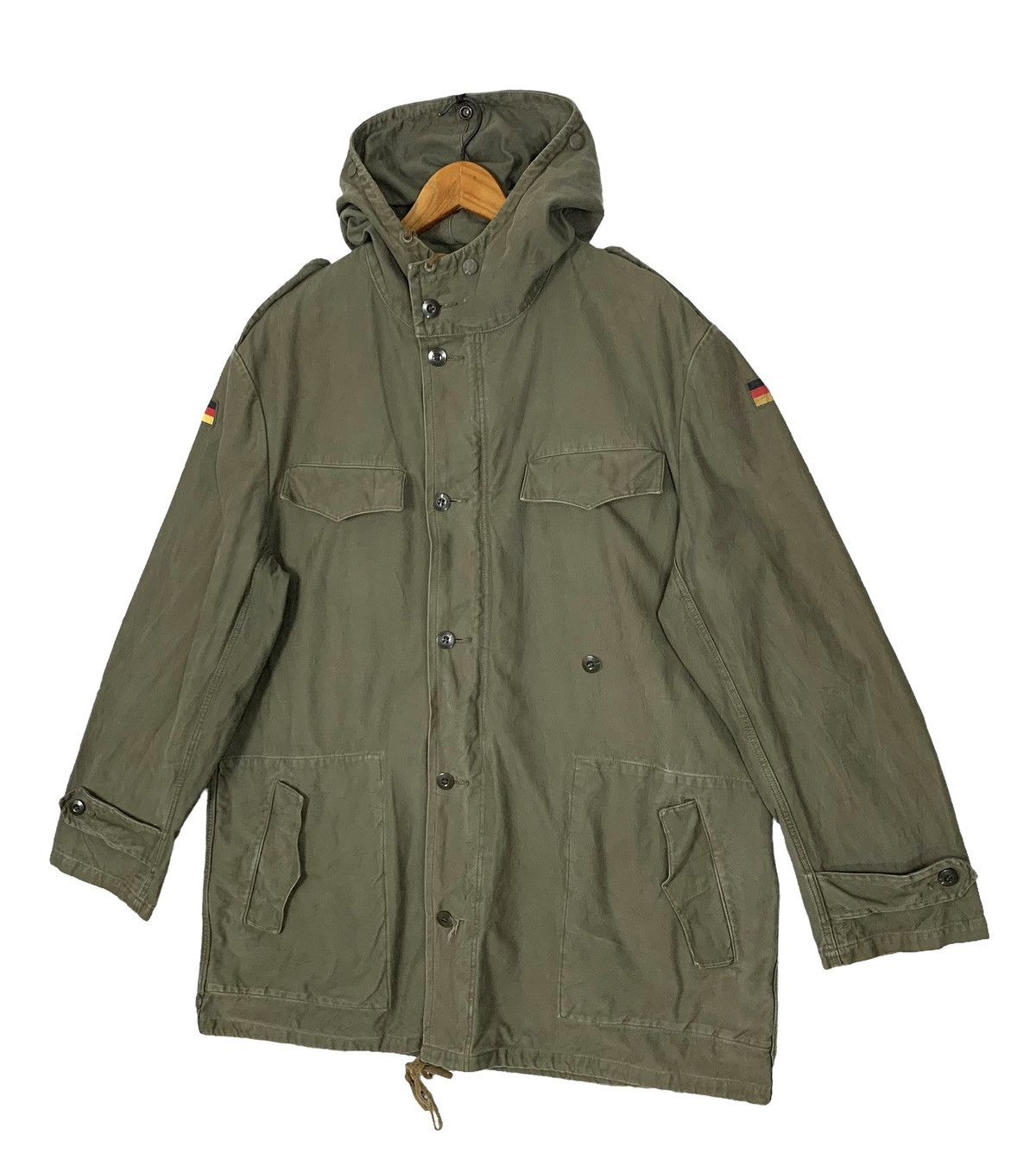 Vintage Vintage 70s Marquardt & Schulz German Military Hoodie Jacket Size US M / EU 48-50 / 2 - 4 Thumbnail