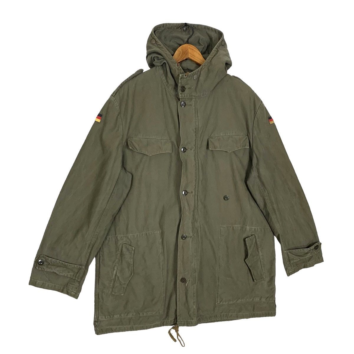 Vintage Vintage 70s Marquardt & Schulz German Military Hoodie Jacket Size US M / EU 48-50 / 2 - 3 Thumbnail