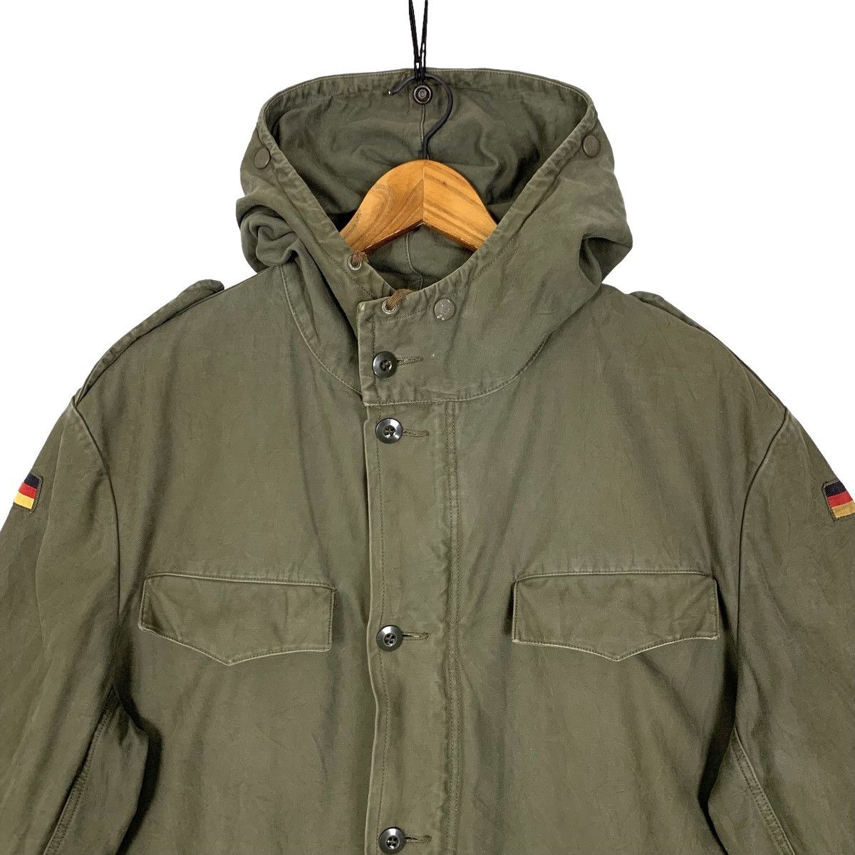Vintage Vintage 70s Marquardt & Schulz German Military Hoodie Jacket Size US M / EU 48-50 / 2 - 2 Thumbnail