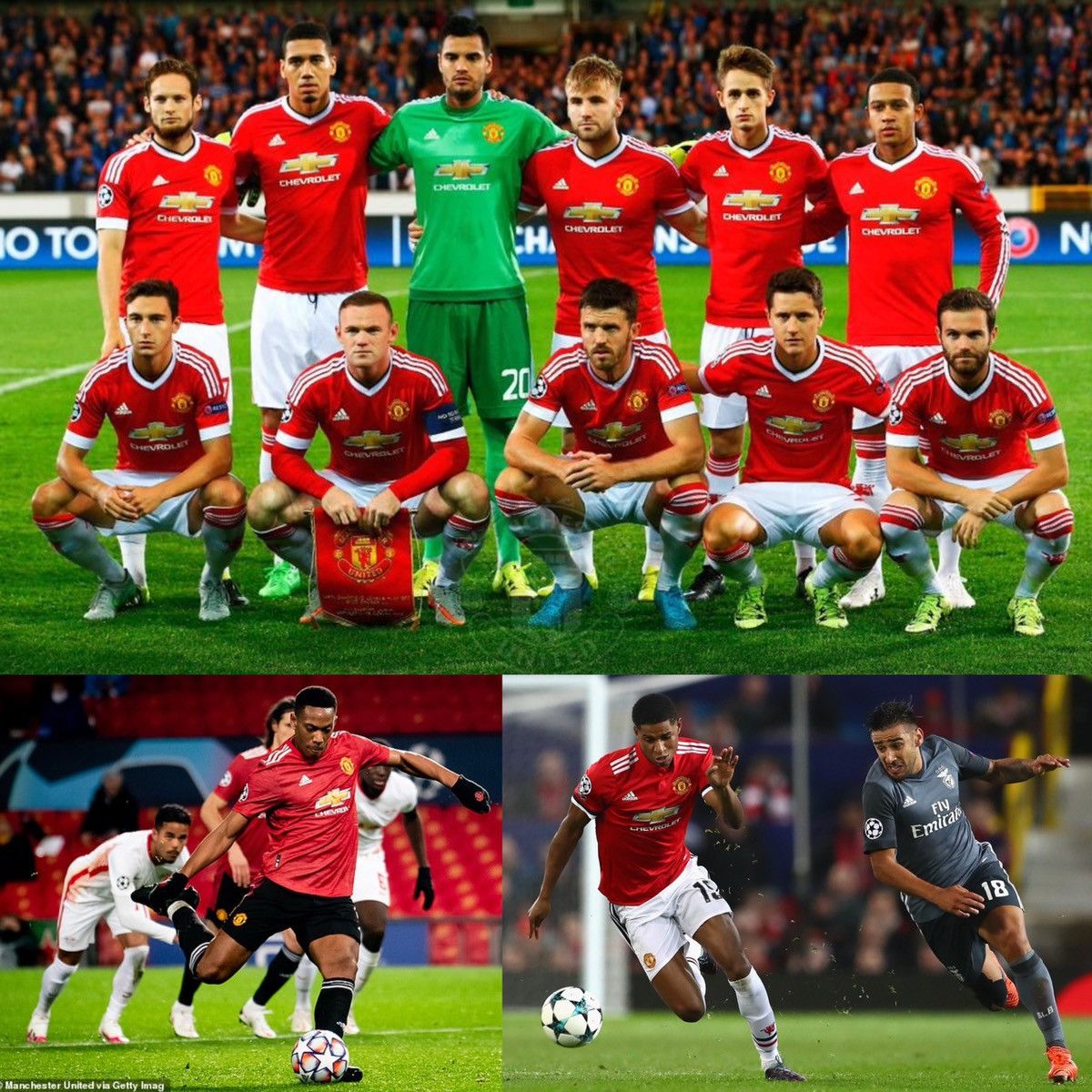Adidas 2015 Manchester United Adidas Soccer Jersey Size US XL / EU 56 / 4 - 2 Thumbnail