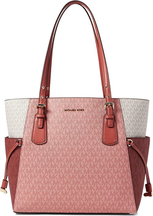 Michael Kors Gilly Large Drawstring Tote Bag Zipper Multicolor