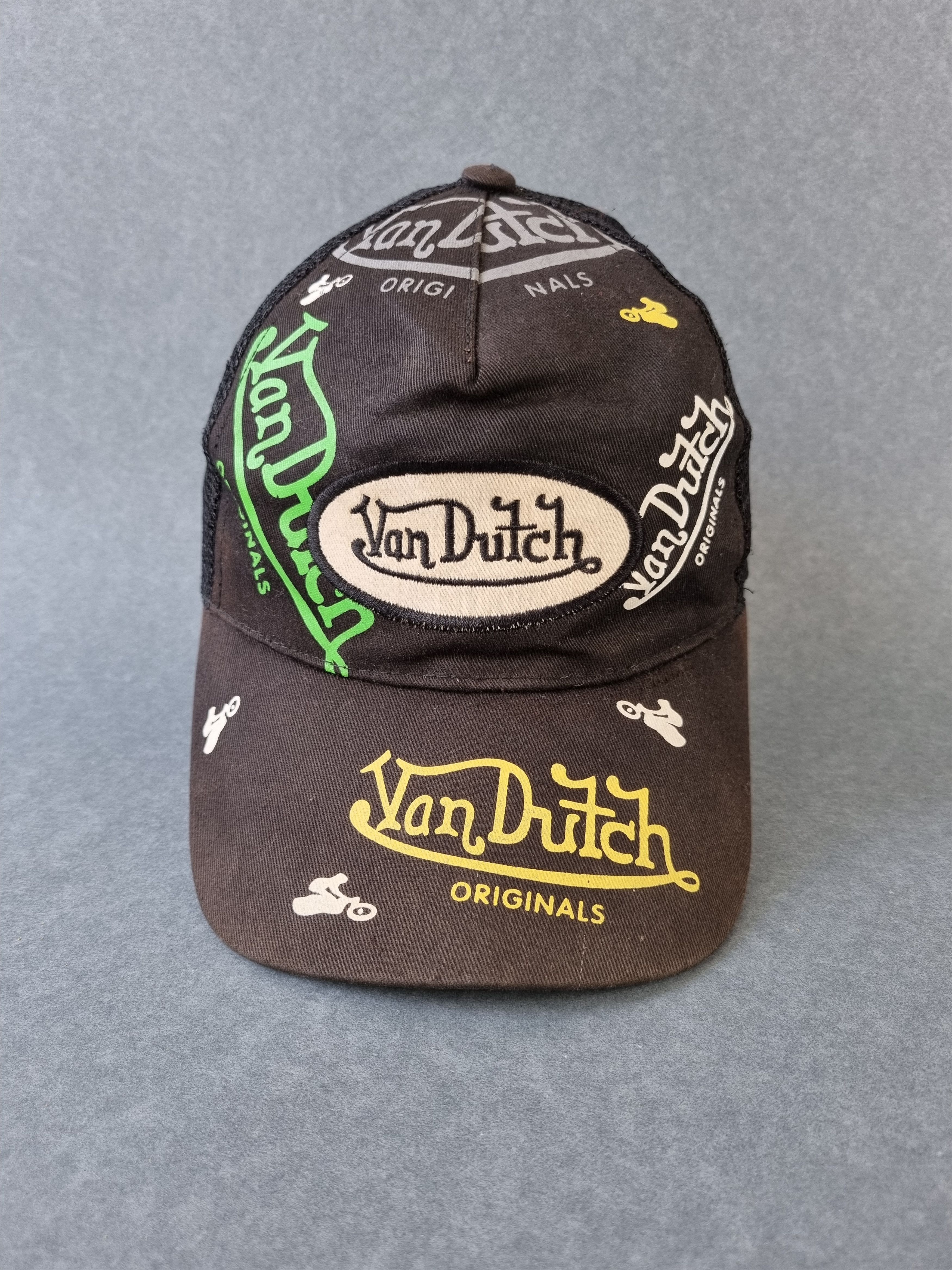 Vintage × Von Dutch Rare Vintage Multi Logos VON DUTCH Faded Cap Size ONE SIZE - 8 Thumbnail
