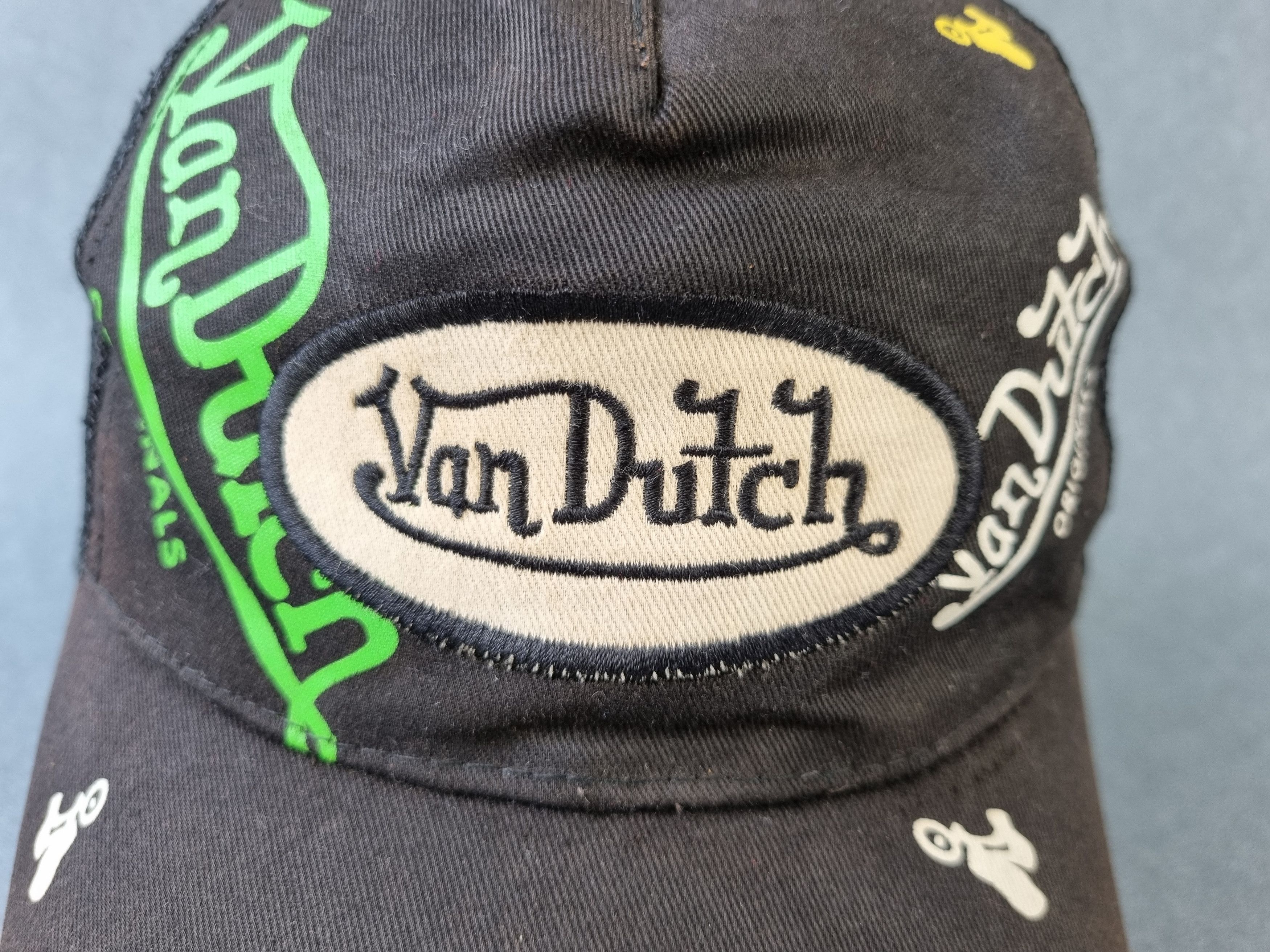 Vintage × Von Dutch Rare Vintage Multi Logos VON DUTCH Faded Cap Size ONE SIZE - 4 Thumbnail
