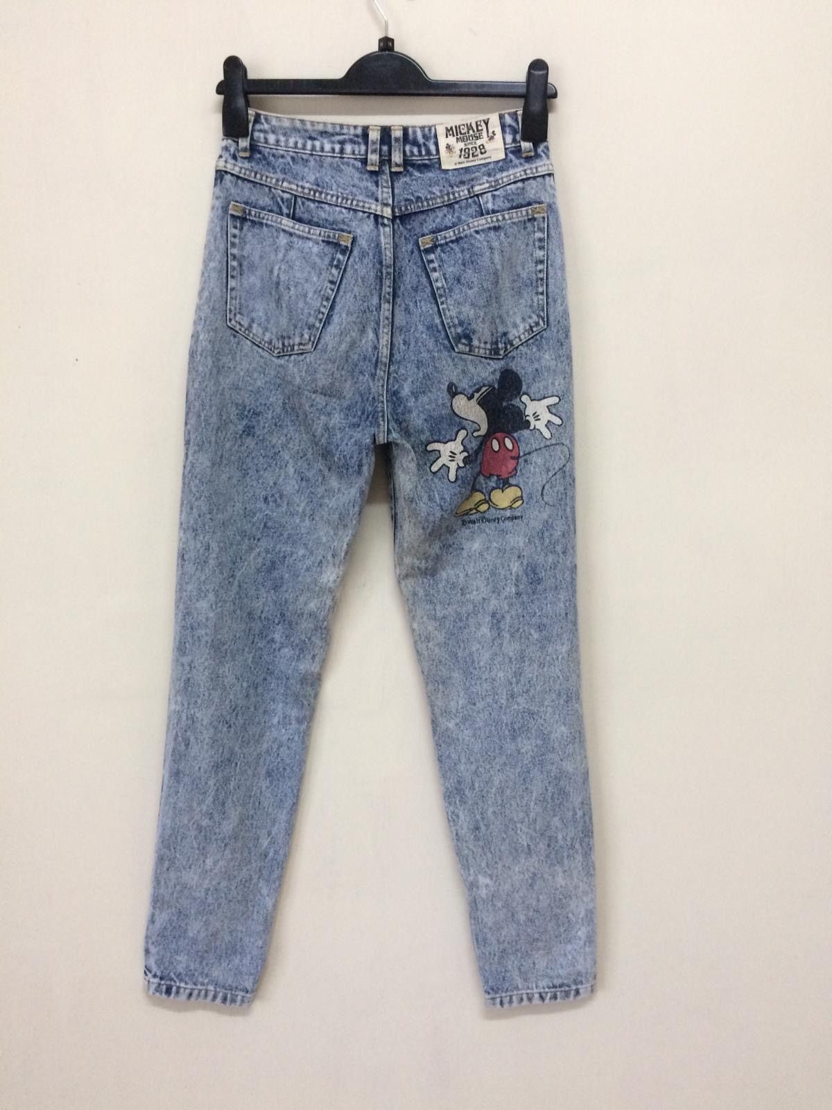 Disney MICKEY MOUSE DESIGN JEANS ACID WASH NOT FEAR OF GOD Size US 27 - 2 Thumbnail