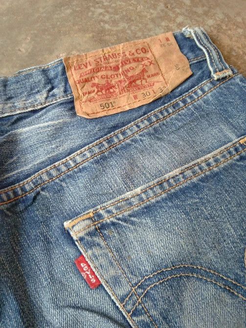 Levi's Vintage Levis 501 Straight Leg Distressed Jeans 31x32 Size US 31 - 3 Thumbnail
