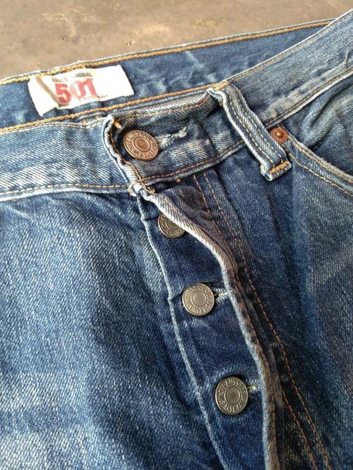 Levi's Vintage Levis 501 Straight Leg Distressed Jeans 31x32 Size US 31 - 7 Thumbnail