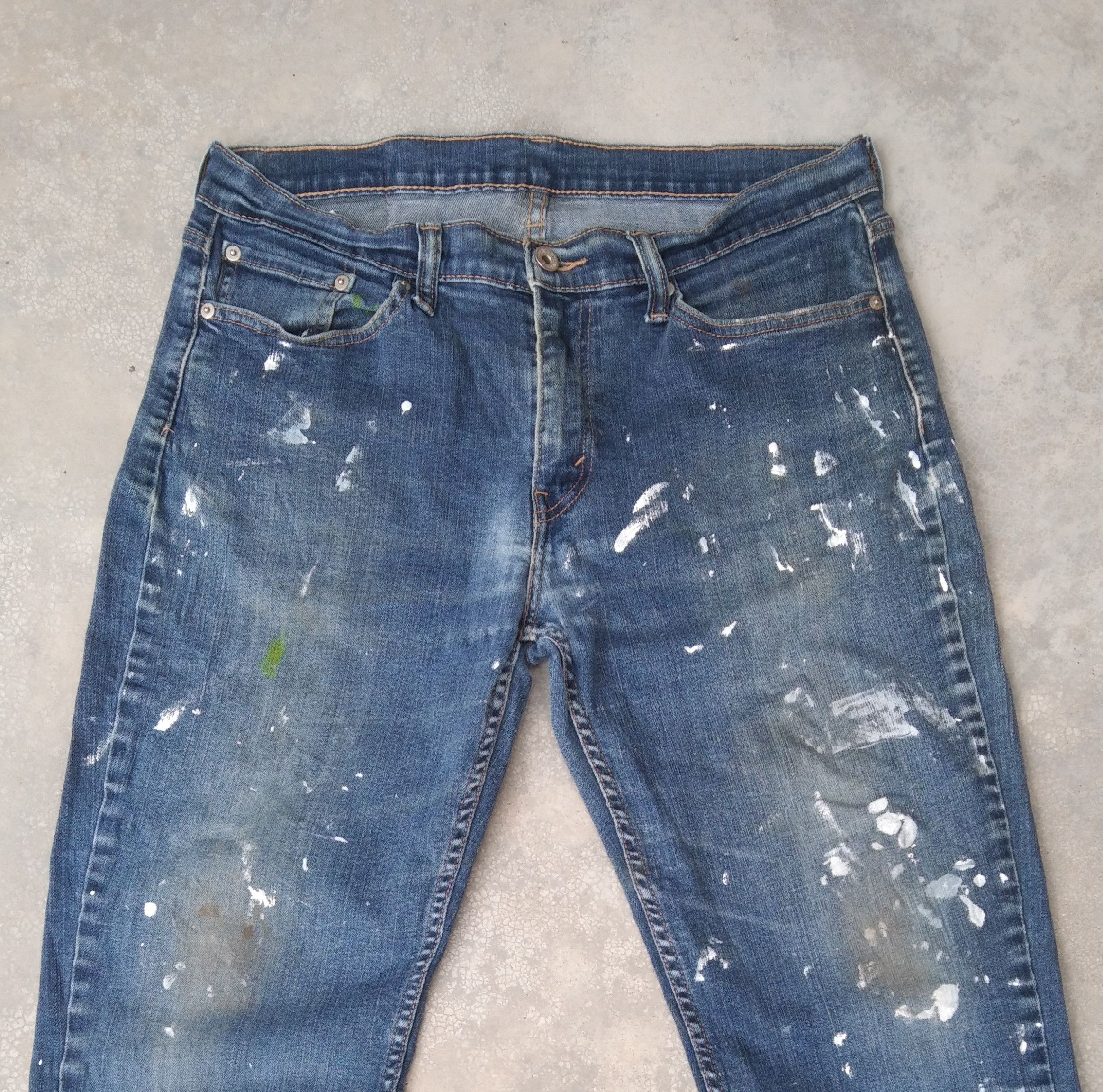 Jean × Levi's × Vintage Vintage Levis Jeans 514 Paint Splatter Distressed Denim Size US 33 - 5 Thumbnail