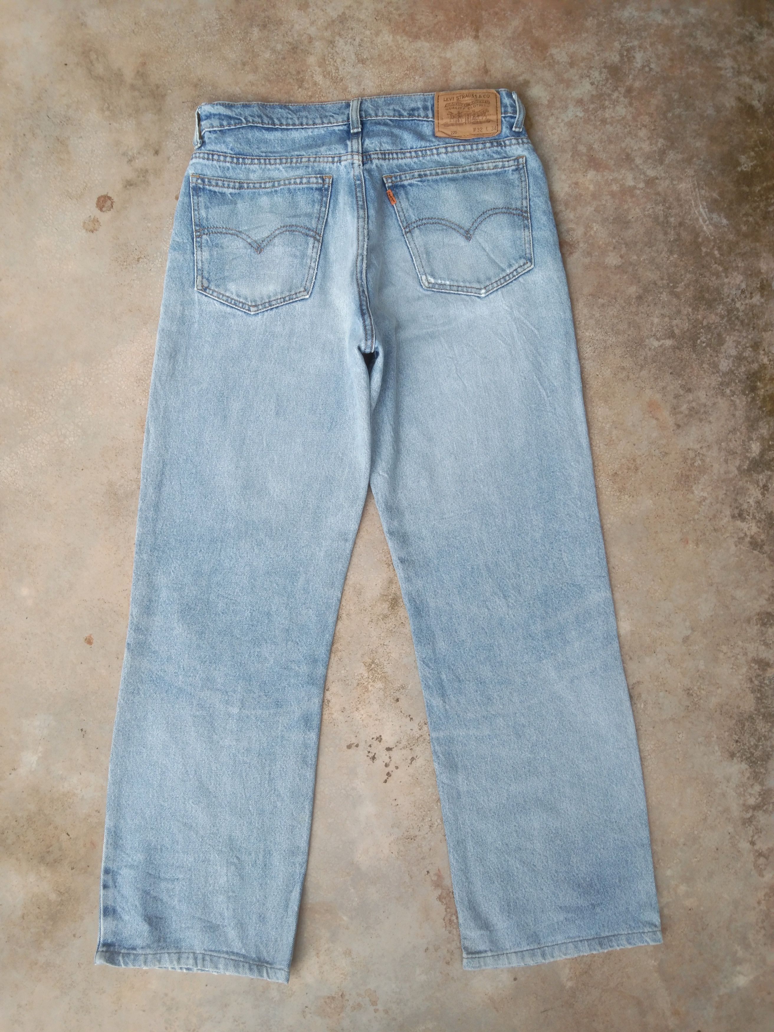 Jean × Levi's × Vintage Vintage Levis Jeans 220 Orange Tab Distressed Denim 32x29 Size US 32 / EU 48 - 2 Thumbnail