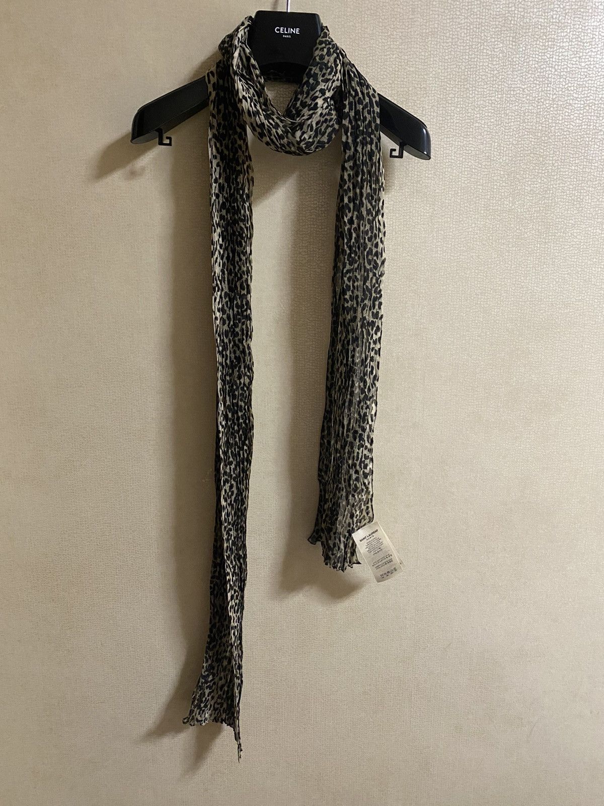 Hedi Slimane × Saint Laurent Paris Babycat scarf | Grailed