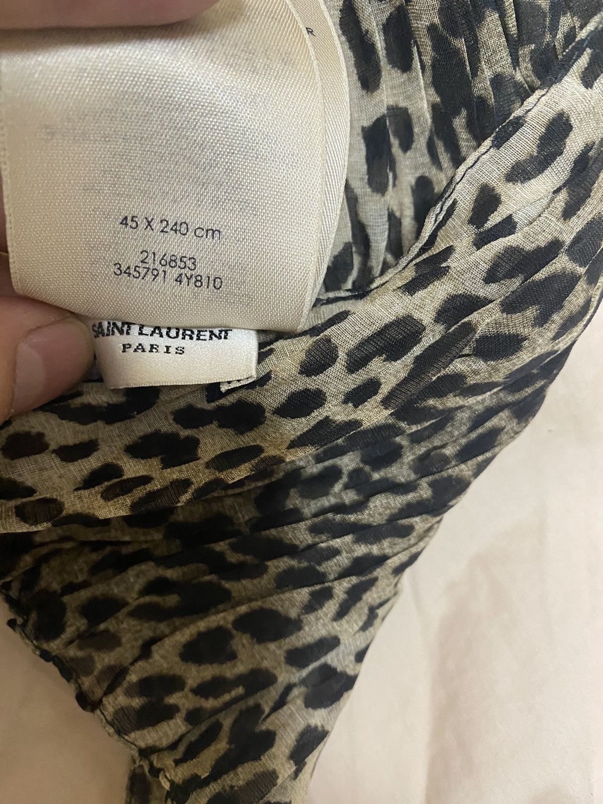 Hedi Slimane × Saint Laurent Paris Babycat scarf | Grailed