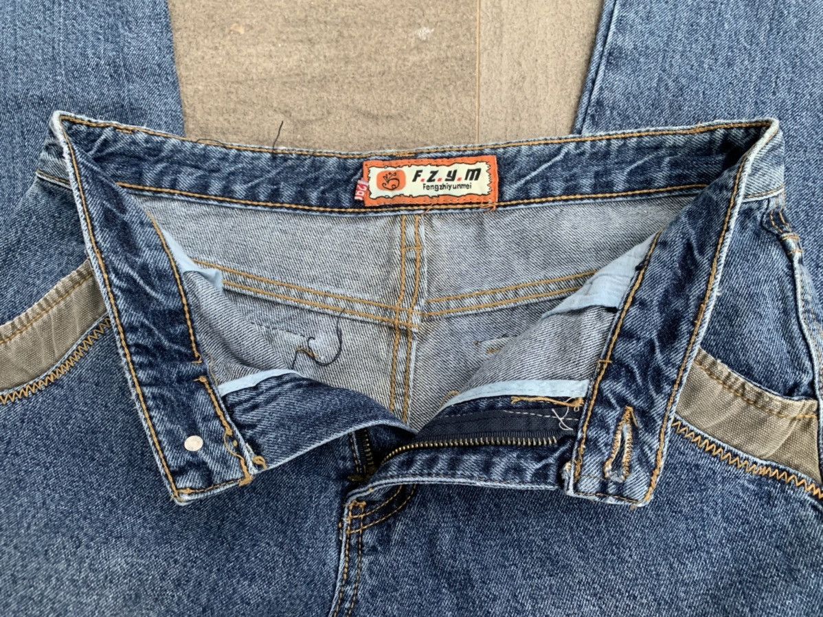 Japanese Brand FZYM Denim Cargo Pants Size US 29 - 6 Thumbnail