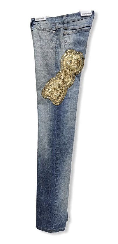 Dolce & Gabbana × Vintage Vintage D&G Sequin Limited Edition Japan Denim Pants Size US 26 / EU 42 - 2 Thumbnail