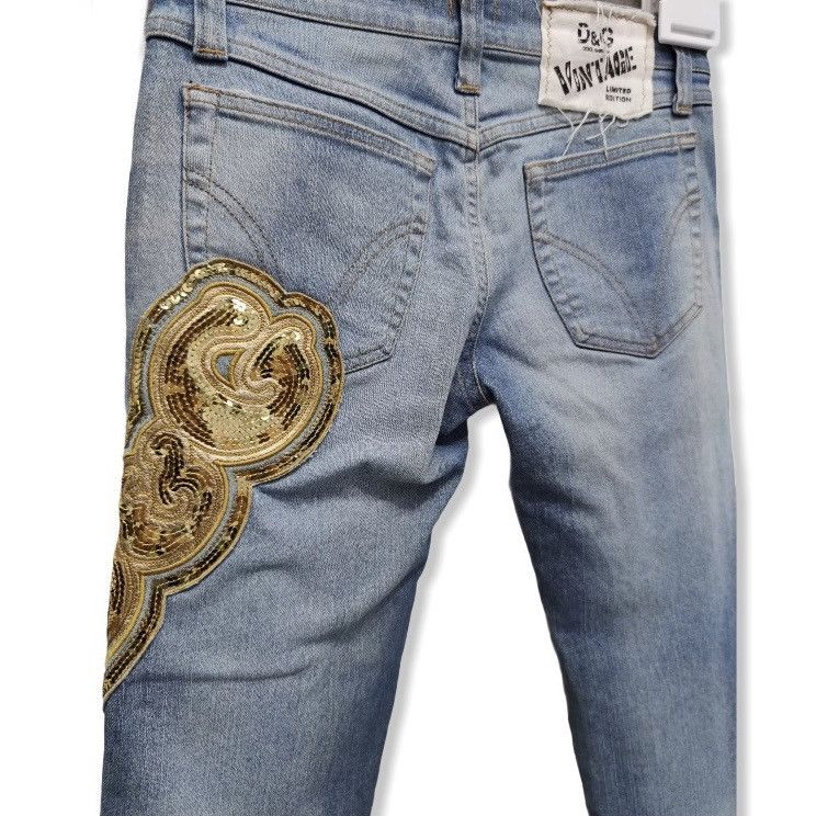 Dolce & Gabbana × Vintage Vintage D&G Sequin Limited Edition Japan Denim Pants Size US 26 / EU 42 - 6 Thumbnail