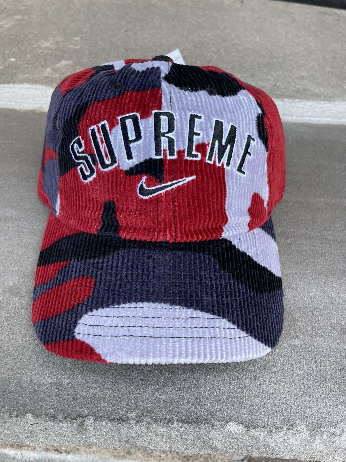 Supreme Nike Arc Corduroy 6-Panel Red Camo