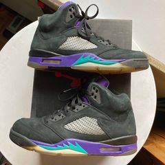 BRAND NEW AIR JORDAN RETRO 5 BLACK GRAPE MEN'S 8-13 136027-007 TRUSTED  SELLER!!