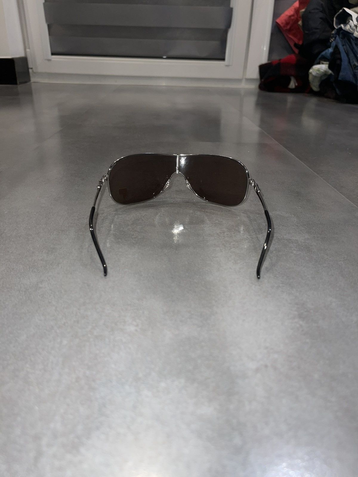 Oakley Oakley OO4078-07 "Coffected" Silver Black Shield Sunglasses Size ONE SIZE - 8 Thumbnail