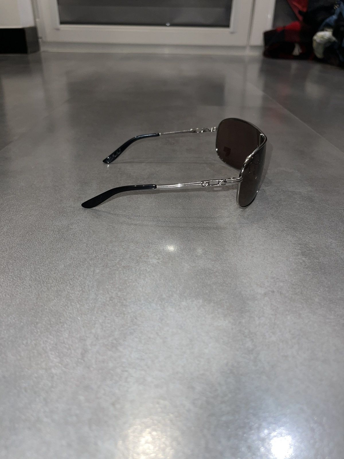 Oakley Oakley OO4078-07 "Coffected" Silver Black Shield Sunglasses Size ONE SIZE - 7 Thumbnail