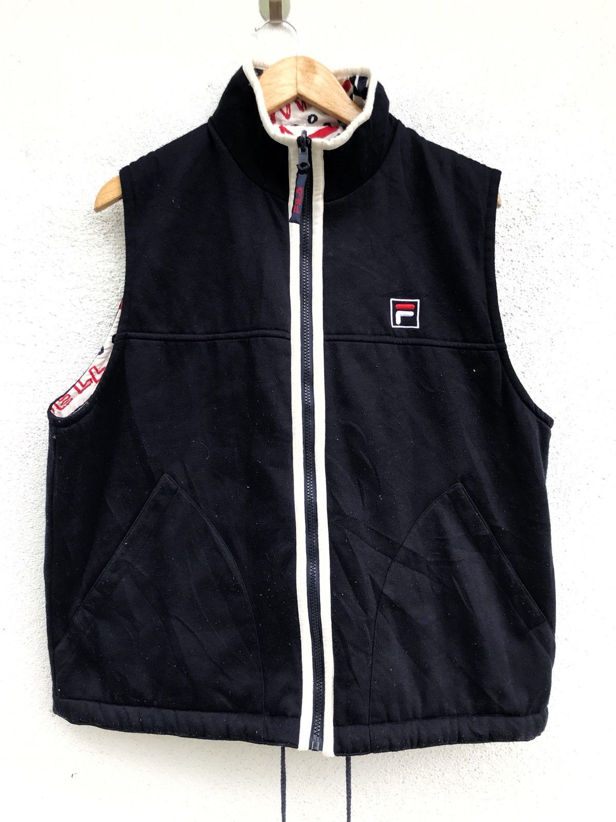 Fila Fila Sleeveless Zipper Jacket Big Log Fullprinted Size US L / EU 52-54 / 3 - 3 Thumbnail