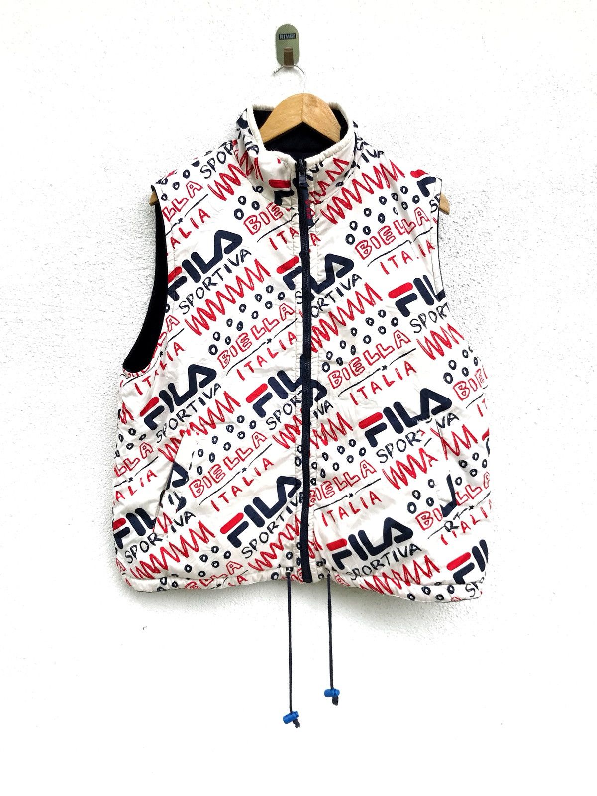 Fila Fila Sleeveless Zipper Jacket Big Log Fullprinted Size US L / EU 52-54 / 3 - 1 Thumbnail