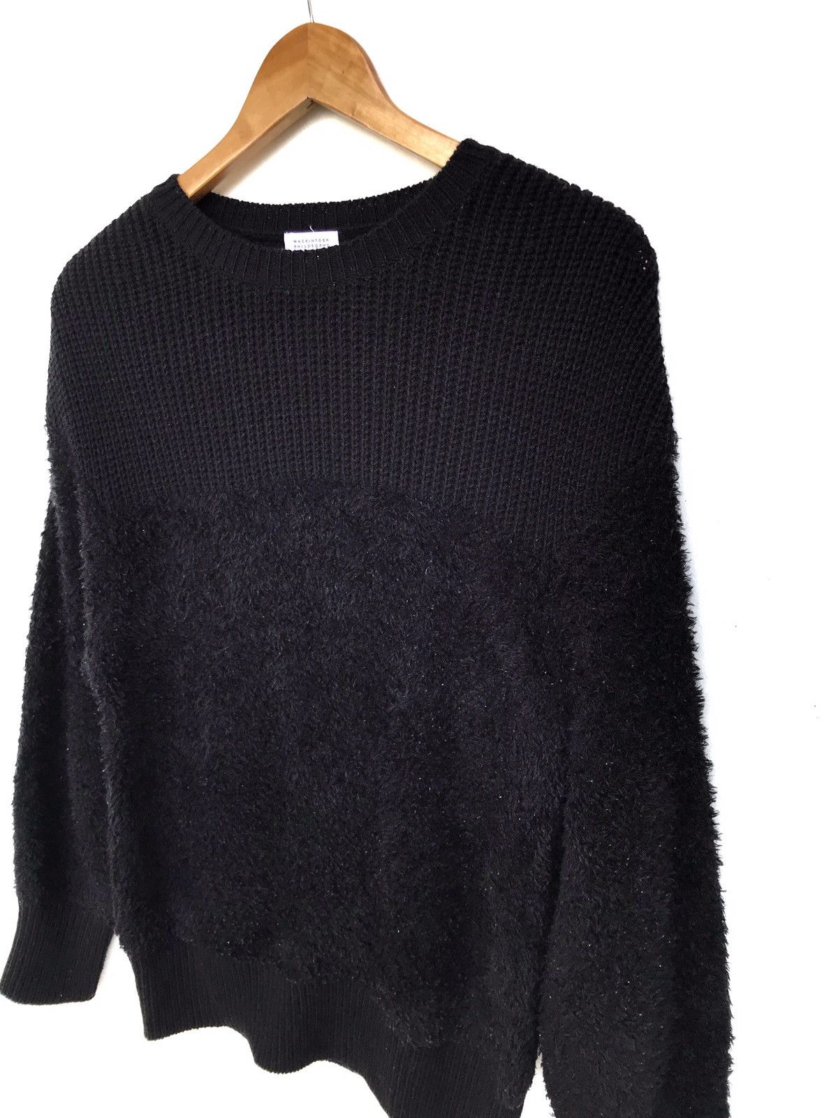 Mackintosh Vintage Mackintosh Philosophy Black Hand Knit Sweatshirt Size US S / EU 44-46 / 1 - 4 Thumbnail