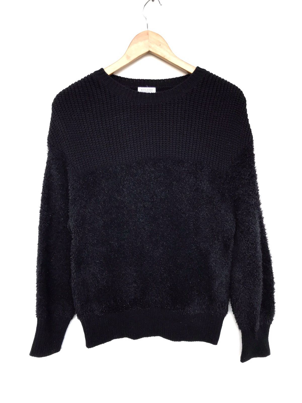 Mackintosh Vintage Mackintosh Philosophy Black Hand Knit Sweatshirt Size US S / EU 44-46 / 1 - 1 Thumbnail