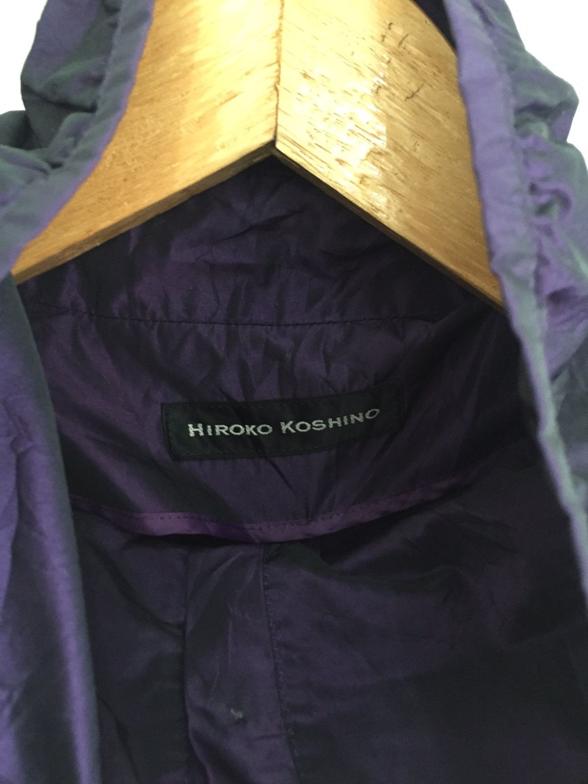 Japanese Brand Vintage Hiroko Koshino Long Neck Coat Jacket Size US S / EU 44-46 / 1 - 4 Thumbnail