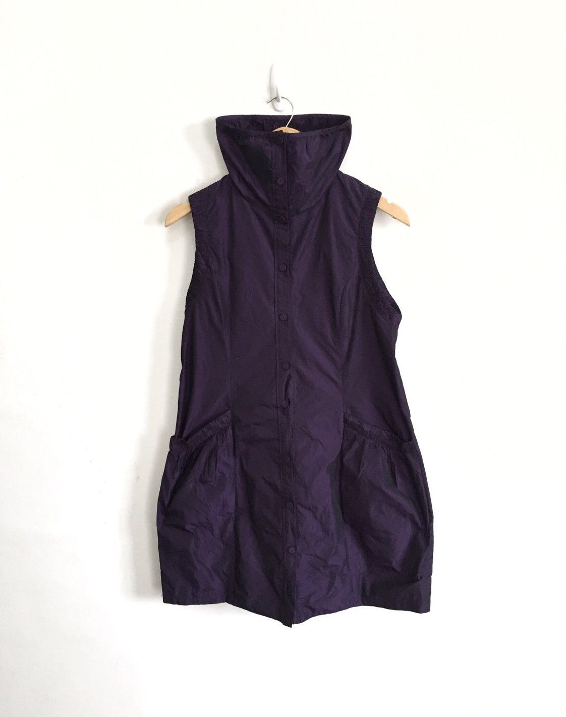 Japanese Brand Vintage Hiroko Koshino Long Neck Coat Jacket Size US S / EU 44-46 / 1 - 1 Thumbnail