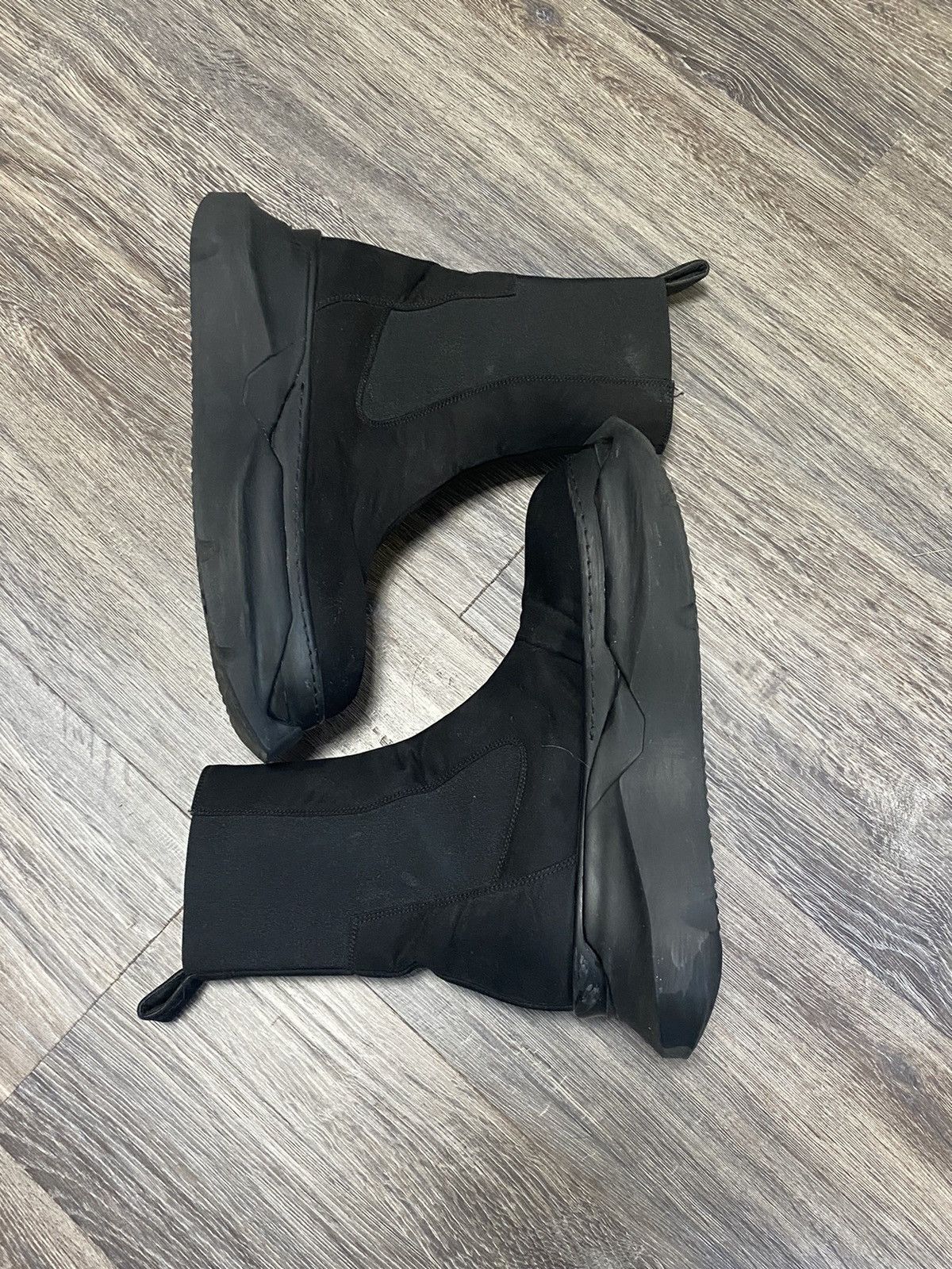 Rick Owens RICK OWENS DRKSHDW Black Abstract Beetle Boots Size US 7.5 / EU 40-41 - 4 Thumbnail
