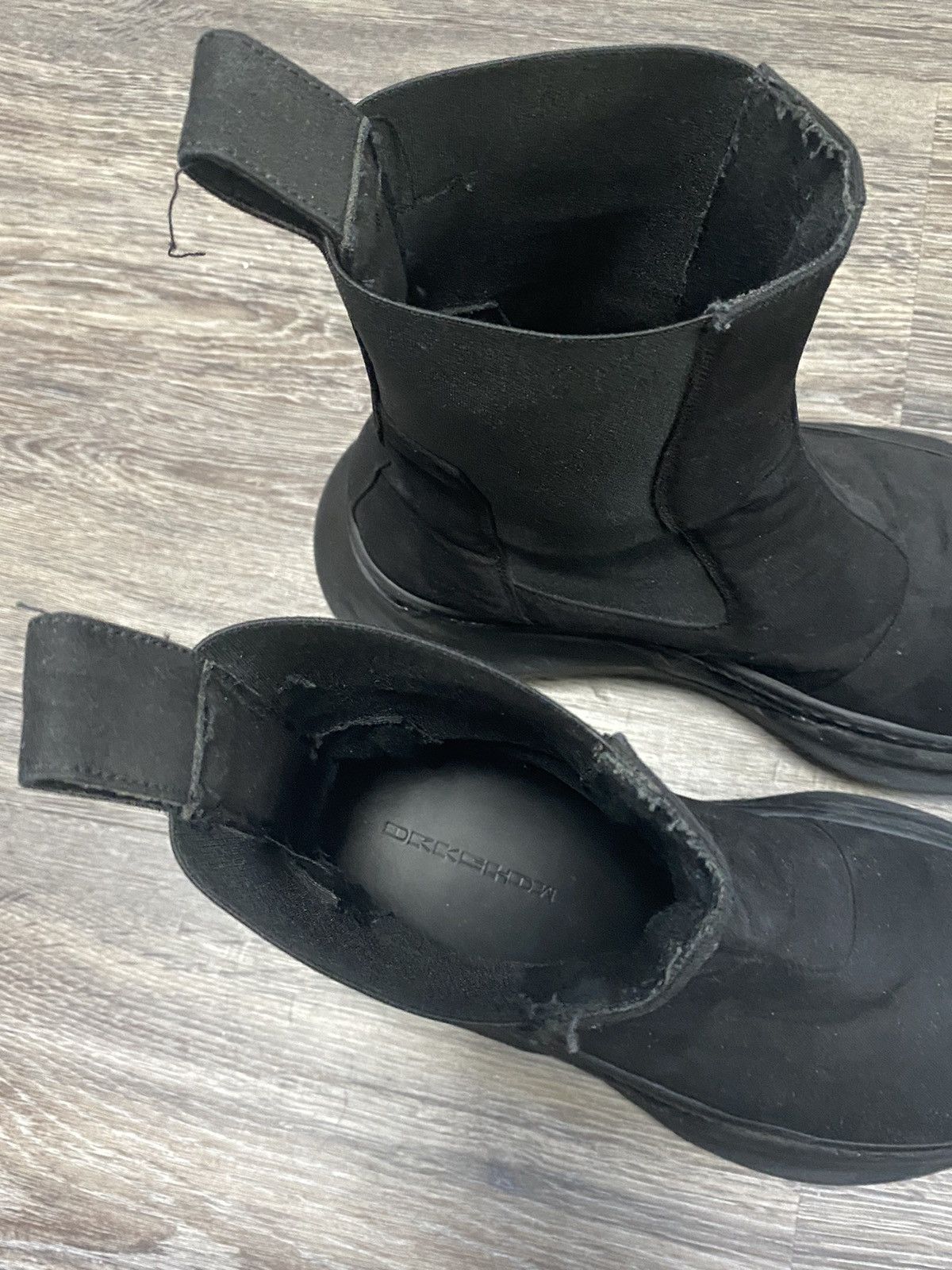 Rick Owens RICK OWENS DRKSHDW Black Abstract Beetle Boots Size US 7.5 / EU 40-41 - 6 Thumbnail
