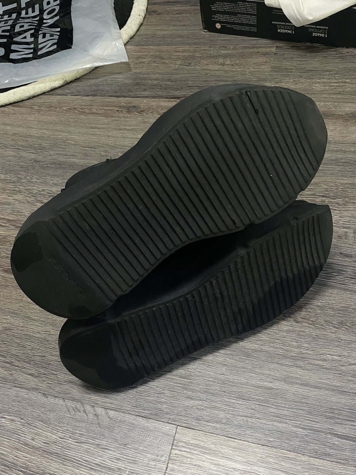 Rick Owens RICK OWENS DRKSHDW Black Abstract Beetle Boots Size US 7.5 / EU 40-41 - 8 Thumbnail