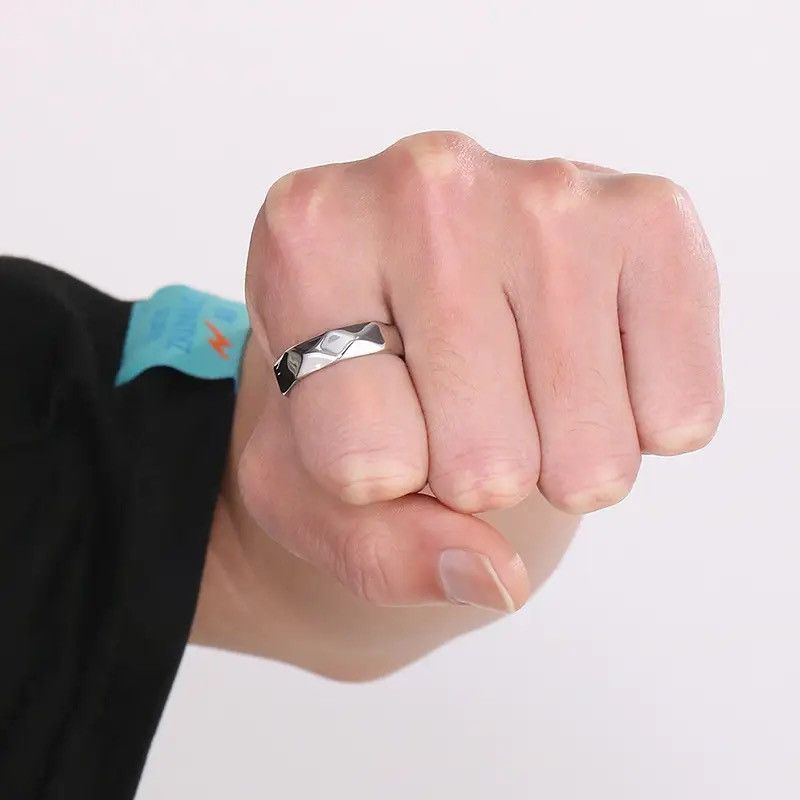 Jewelry × Vintage Creative Diamond-Shaped Faceted Ring Size ONE SIZE - 3 Thumbnail