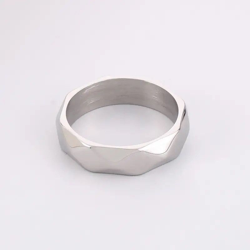 Jewelry × Vintage Creative Diamond-Shaped Faceted Ring Size ONE SIZE - 2 Thumbnail