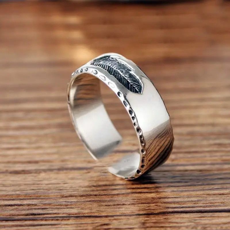 Jewelry × Vintage Retro Feather Ring Size ONE SIZE - 3 Thumbnail