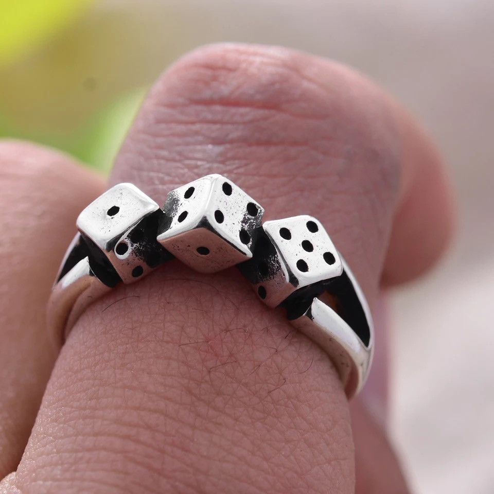 Other Poker Card Player Game Spades Heart Dice Ring Size ONE SIZE - 2 Thumbnail