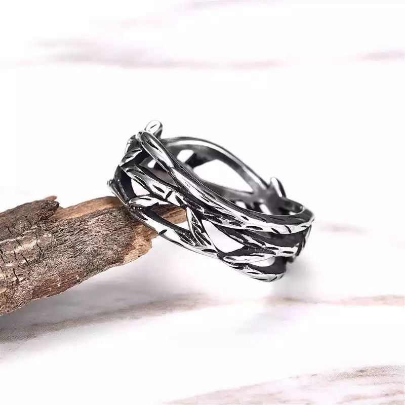 Jewelry Hollow Out Punk Retro Couple Ring Size ONE SIZE - 1 Thumbnail