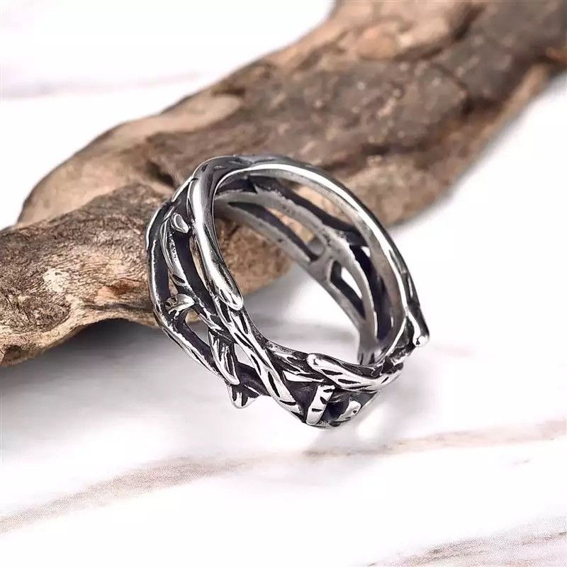 Jewelry Hollow Out Punk Retro Couple Ring Size ONE SIZE - 2 Thumbnail