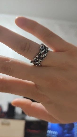 Jewelry Hollow Out Punk Retro Couple Ring Size ONE SIZE - 4 Thumbnail