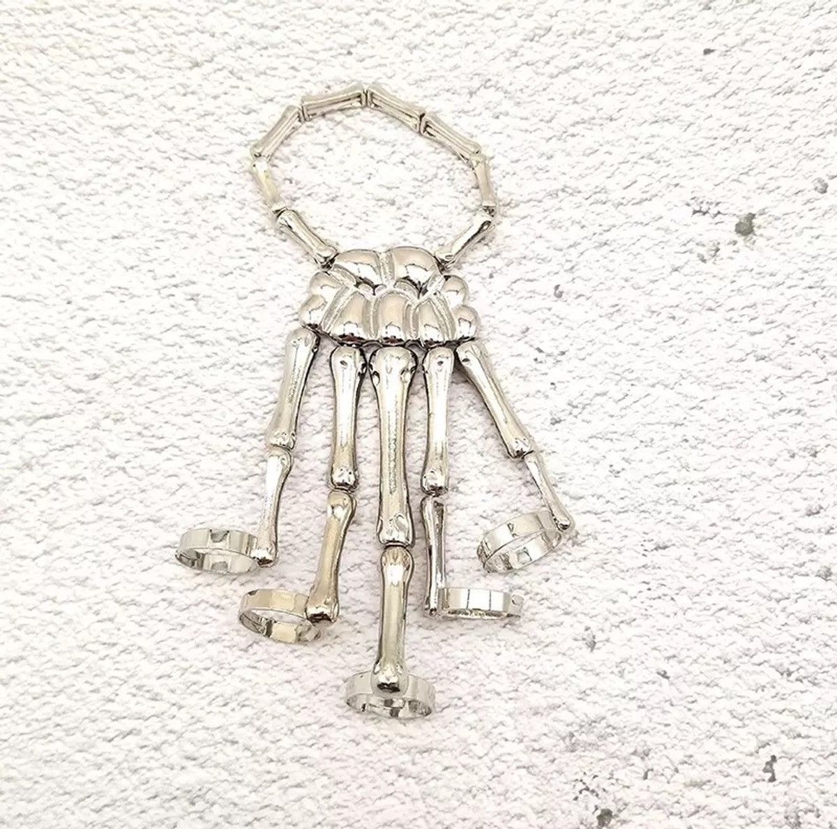Jewelry Skeleton Ring Hand Bracelet Size ONE SIZE - 3 Thumbnail