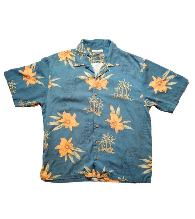 Tommy Bahama Tommy Bahamas Silk Blend Print Short Sleeve Button Up ...